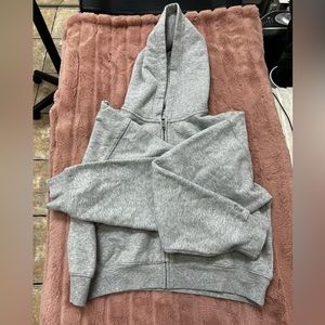 Aritzia TNA cozy boyfriend sweatshirt hoodie grey large